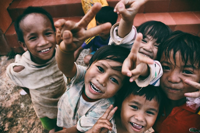 Children at a community learning event